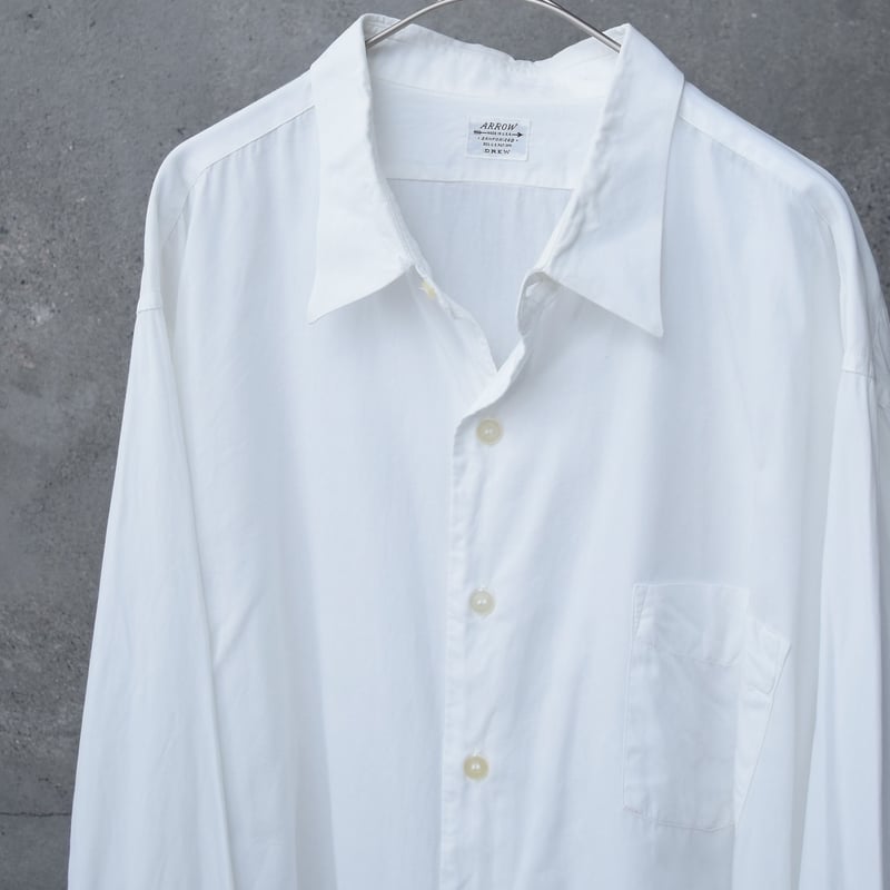 60s ARROW whip ホワイト 長袖シャツ 60's ARROW cotton white dress shirt | sui & shara