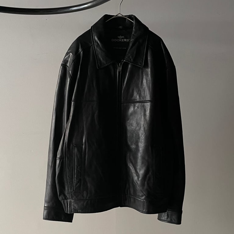 2000年代 ドッカーズ レザージャケット（00s Dockers premium lamb leather jacket）