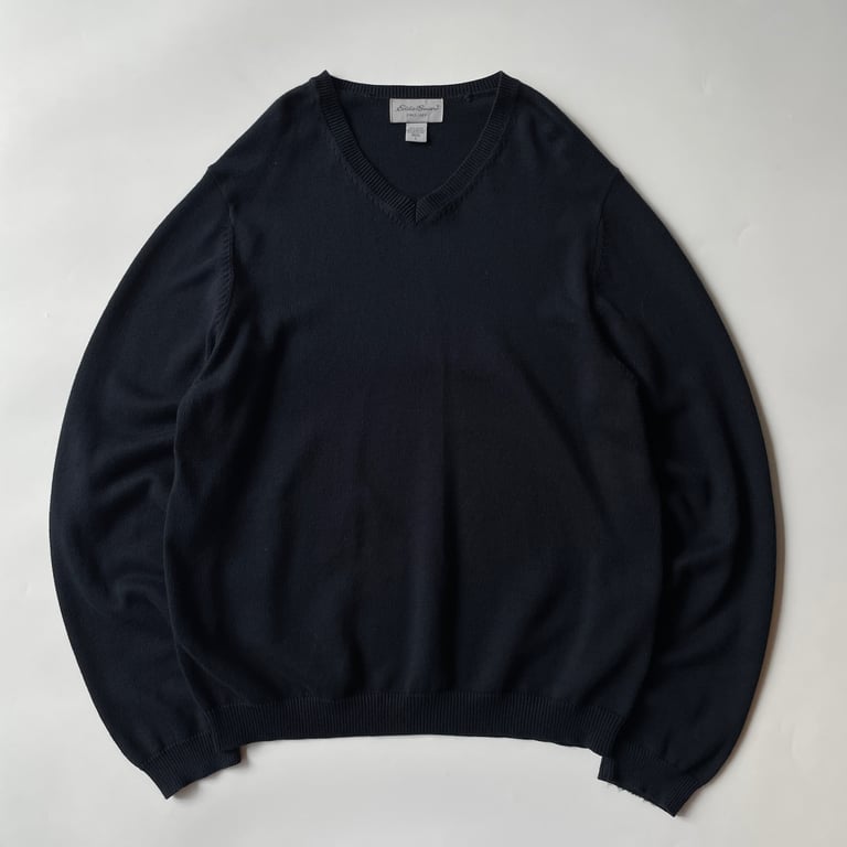 Eddie Bauer cotton v-neck knit｜エディーバウアー