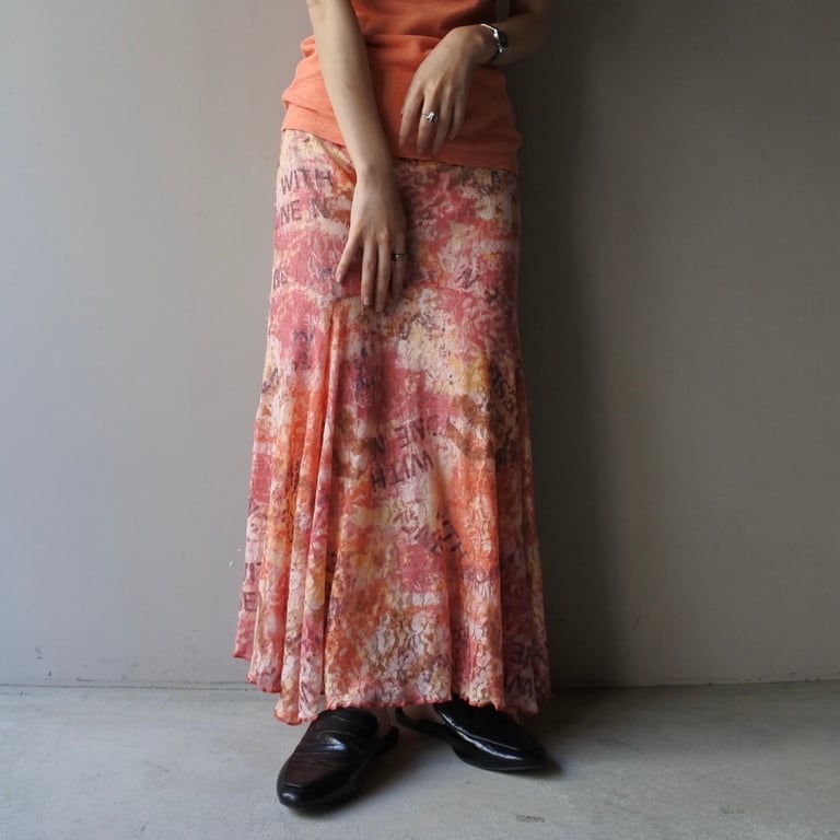 total patterned easy skirt