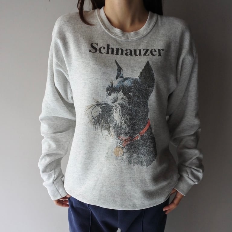 Lee dog print sweat “ Schnauzer”made in usa