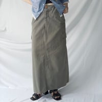 90s cotton cargo design long skirt