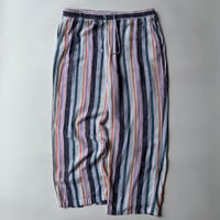 OLD NAVY linen/rayon mulch color stripe wide easy pants