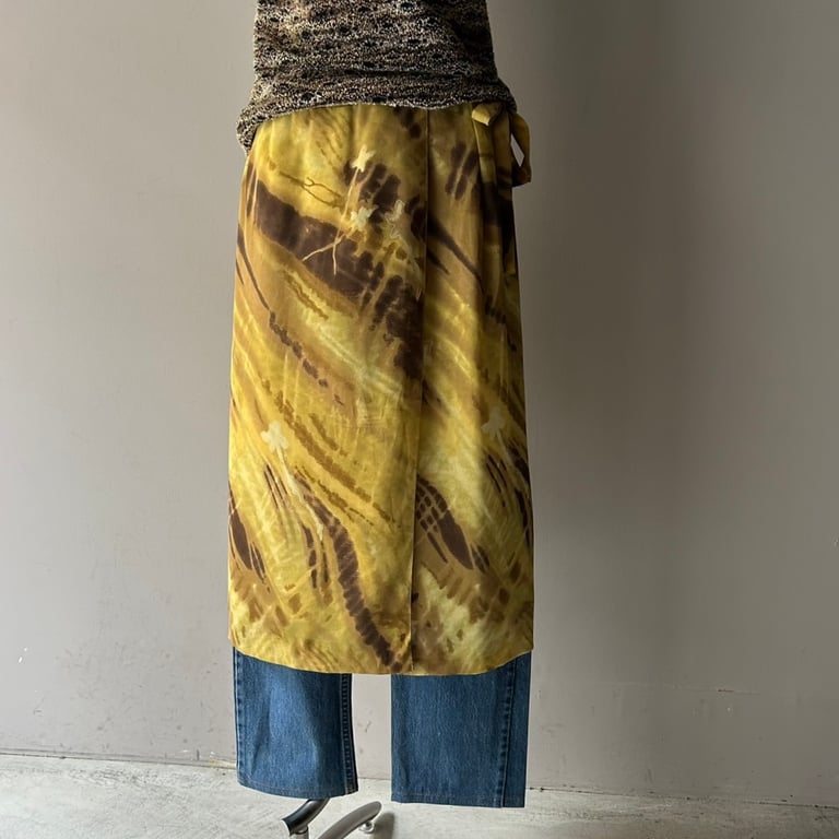 total patterned wrap skirt made in France