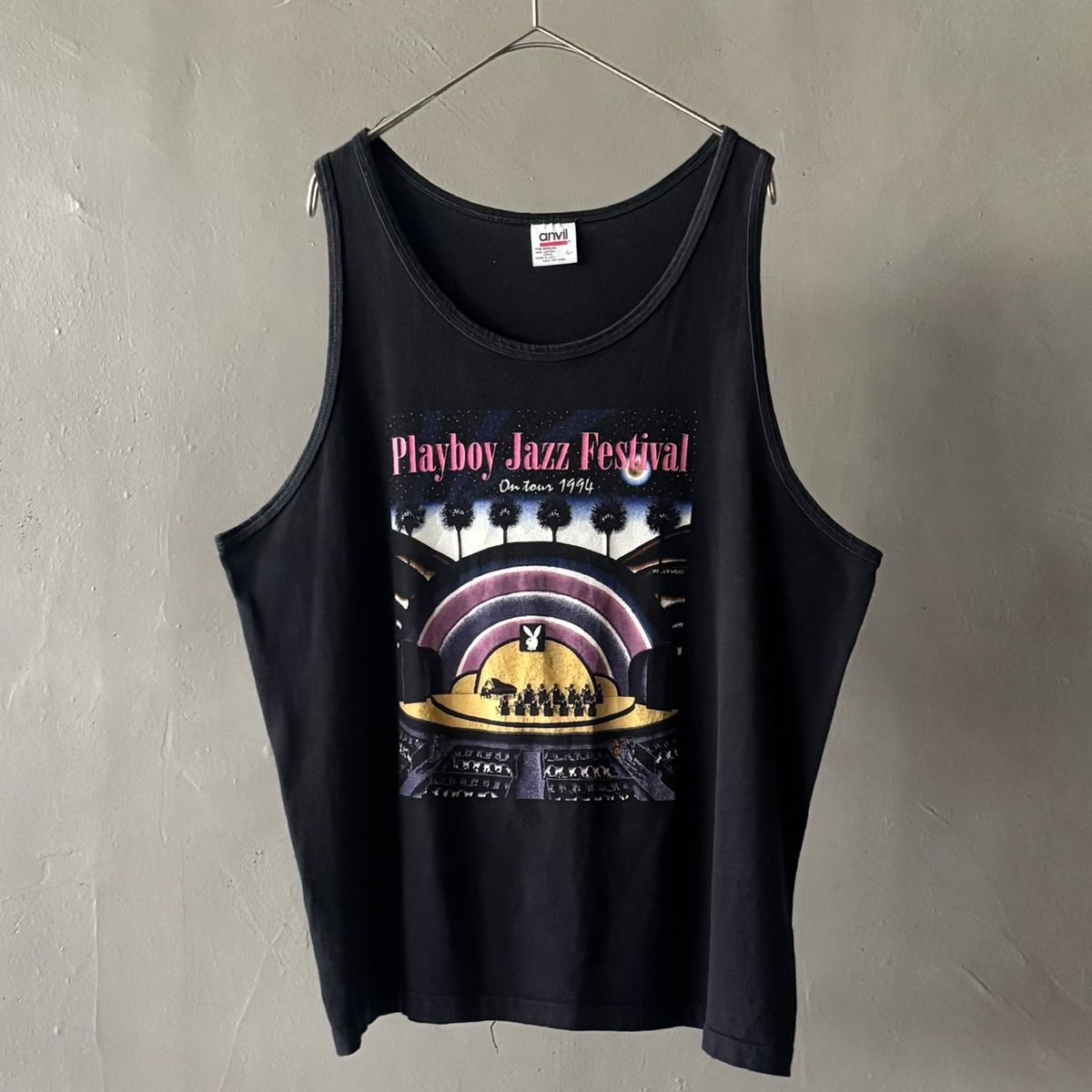 90s Playboy jazz festival print tank top | sui