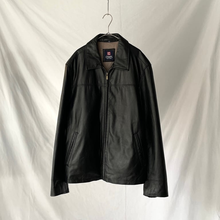 レザージャケット（CHAPS zip up leather jacket）