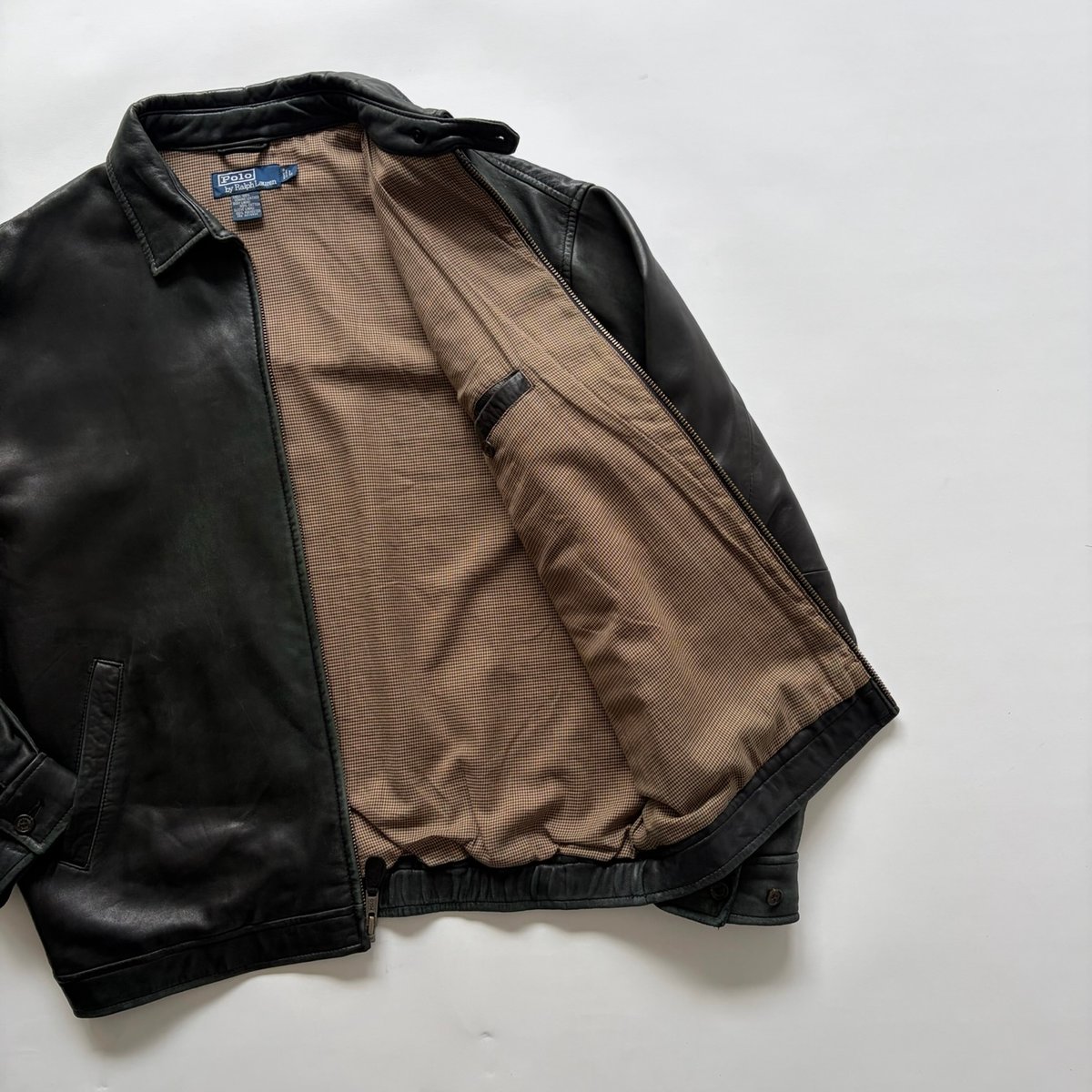 90s Ralph Lauren leather swing top 