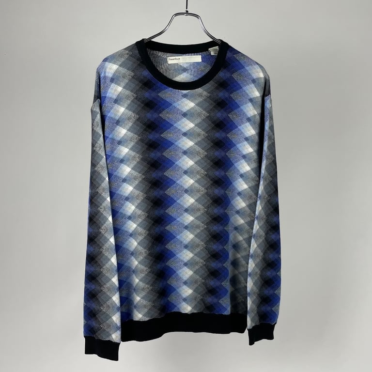 90s~ PERRY ELLIS all pattern cotton knit