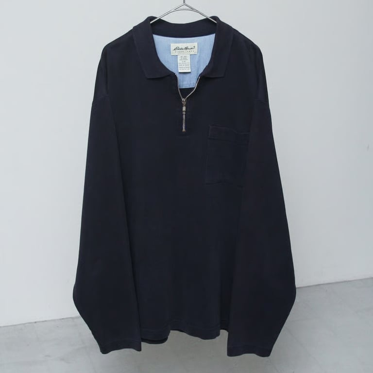 90s Eddie bauer harf zip knit sweater