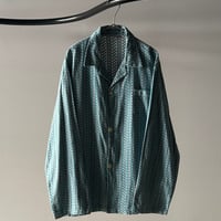 ~70s all over pattern print flannel sleeping shirt