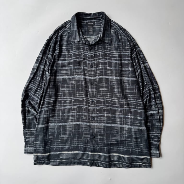claiborne design plaid rayon shirt｜クレイボーン