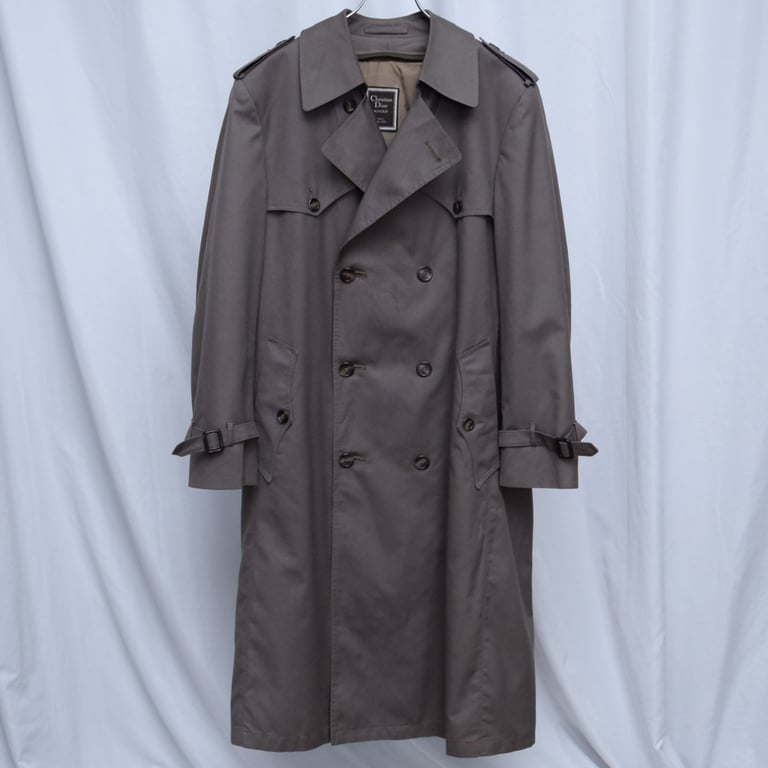 80’s~ Christian Dior belted double trench coat