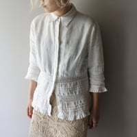 lace line design linen shirt