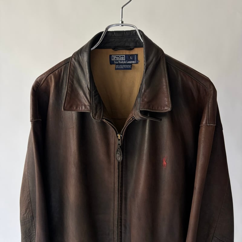 90s Ralph Lauren leather swing top 