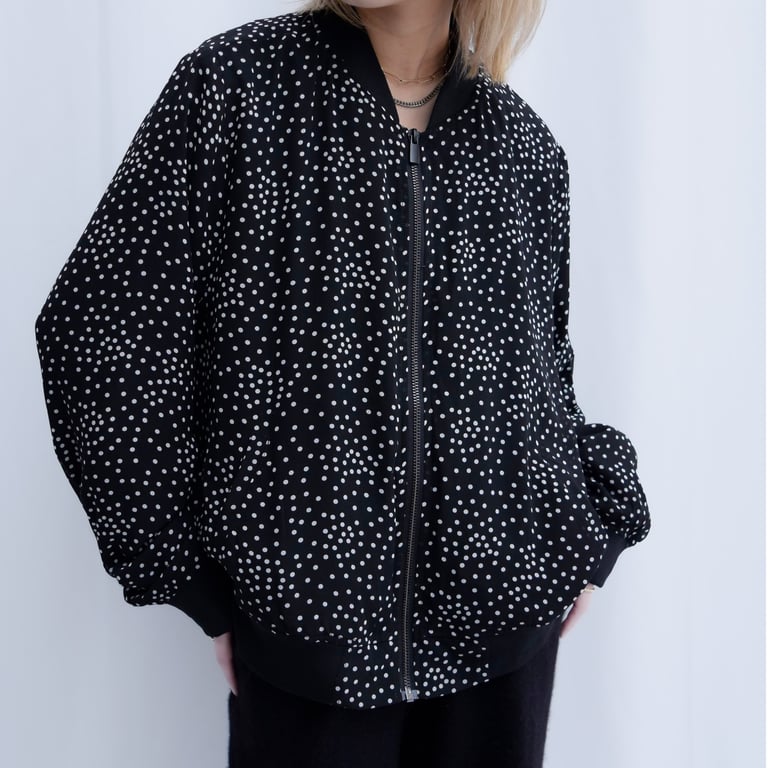 random dot pattern type MA-1 blouson