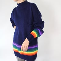 Mulch striped hight neck knit