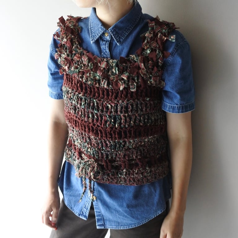 Handmade-inspired ribbon bustier