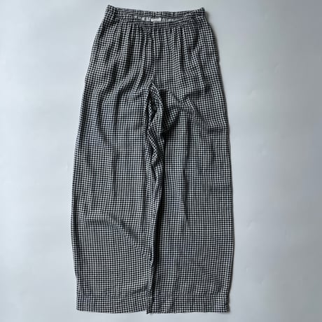 a new day gingham check linen×rayon easy pants