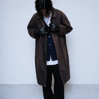 DKNY faded coating cotton balmacaan coat