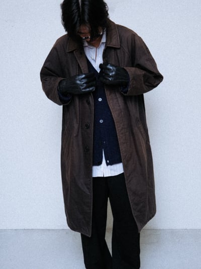 ダナキャラン コート（DKNY faded coating cotton balmacaan coat）