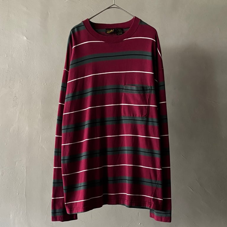 90s Eddie bauer striped L/S tee｜エディーバウアー