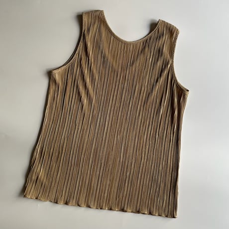 pleated tank top "gold"