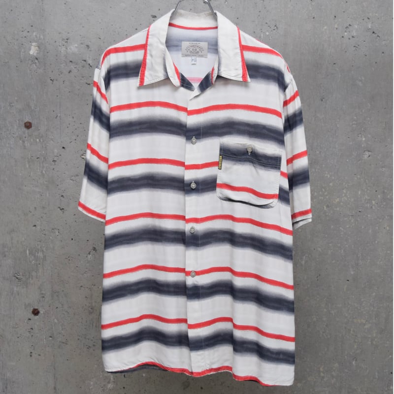 パンツ 90s ARMANI JEANS stripe made in Italy 90's ARMANI JEANS stripe pattern viscose S/S sh
