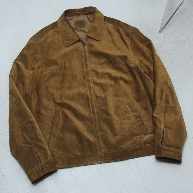 zip up suede leather jacket