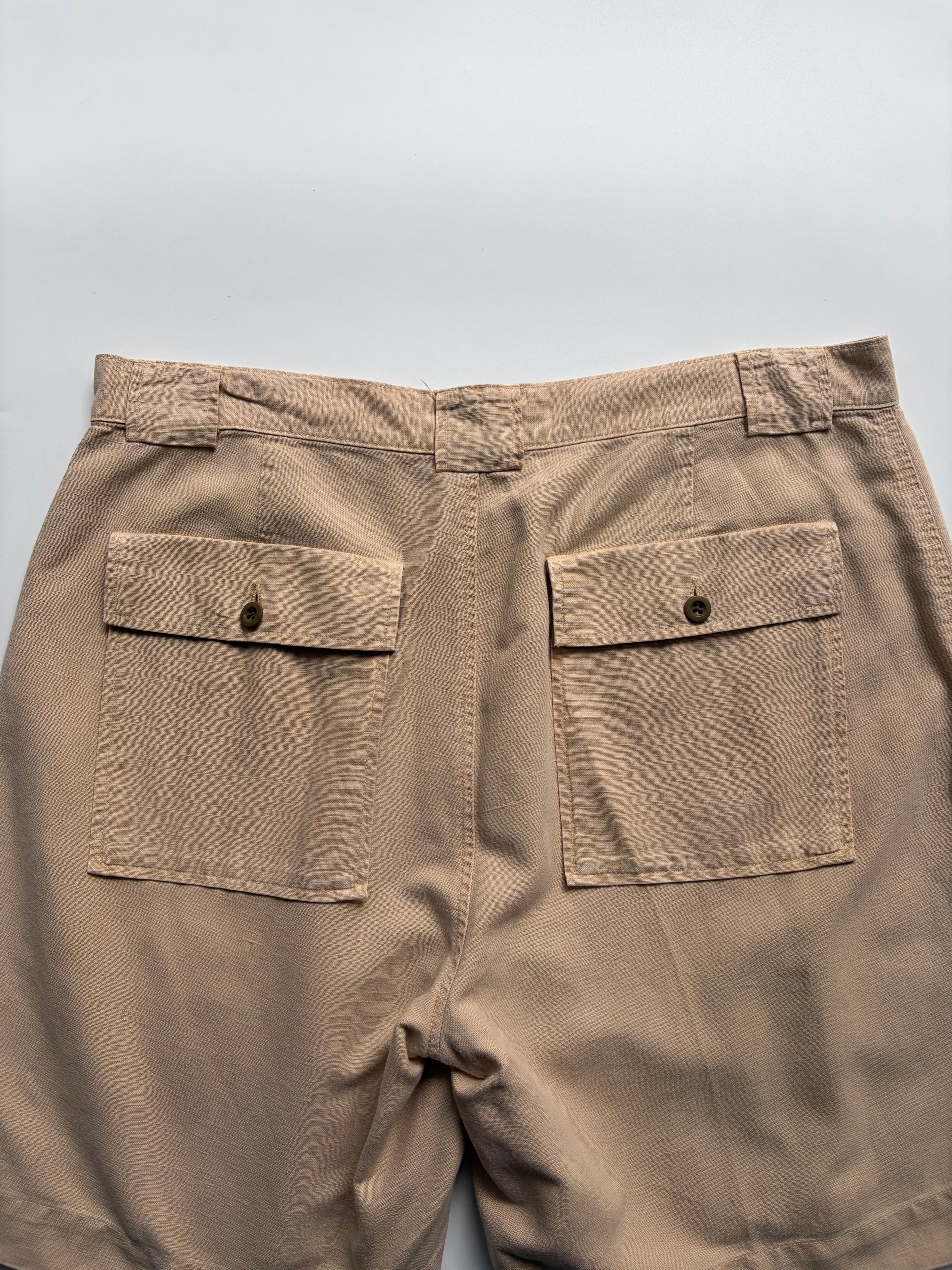 90s Ralph Lauren linen×cotton baker shorts | su