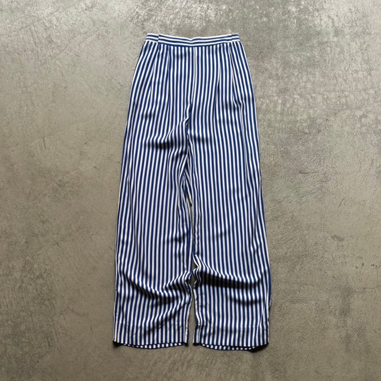 100% rayon striped easy pants