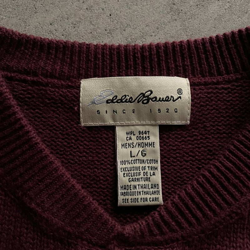 90s〜 Eddie bauer cotton henley neck knit | sui