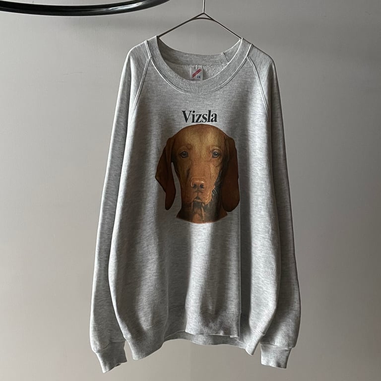 90s Jerzees ″Vizsla″print sweat