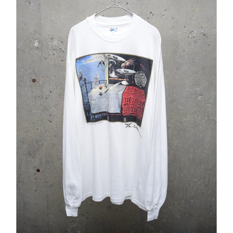 90年代 ロンT（90’s Salvador Dalí "Living Still Life" art print L/S T-shirt）