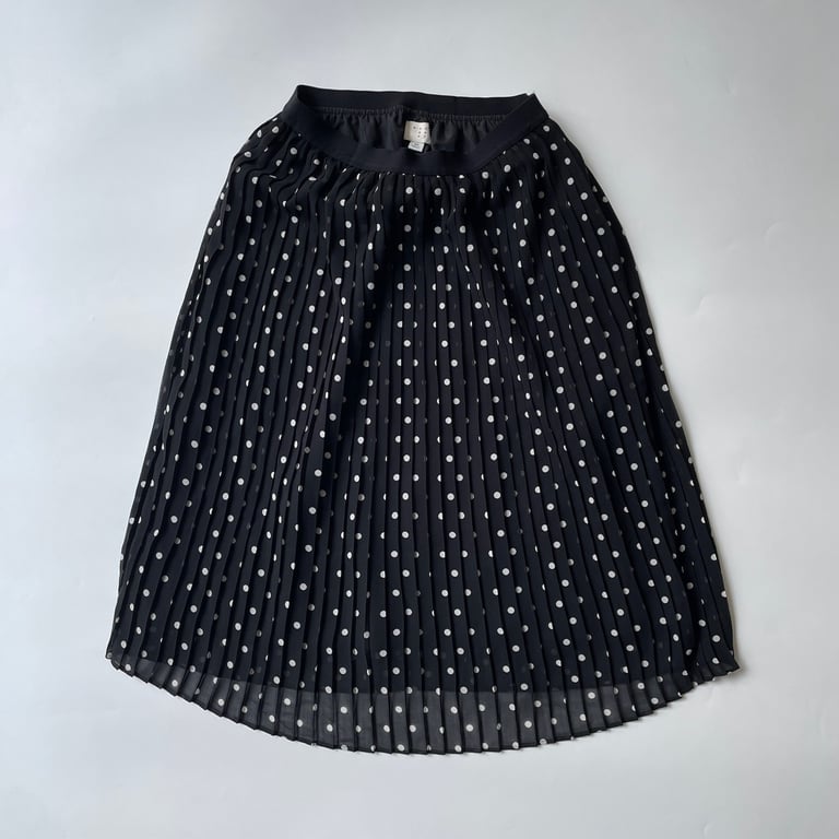 a.new.day dot pattern pleats skirt