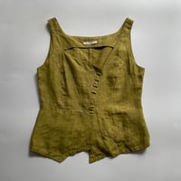 Asymmetry design linen tops