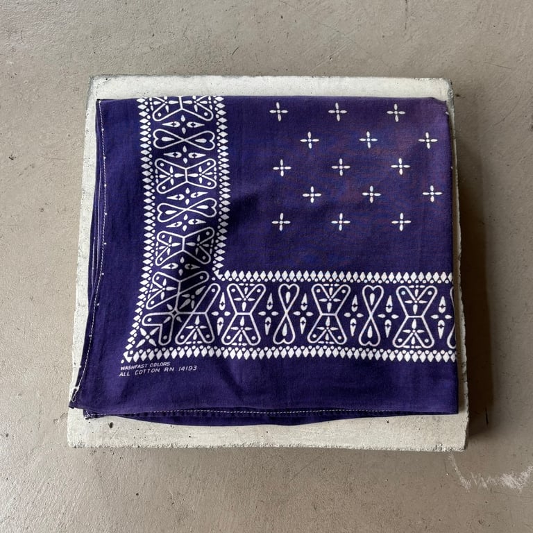 60s Wamcraft cross pattern bandanna