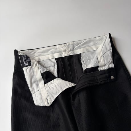 WESTERNER Leather switching wide slacks