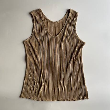 pleated tank top "gold"