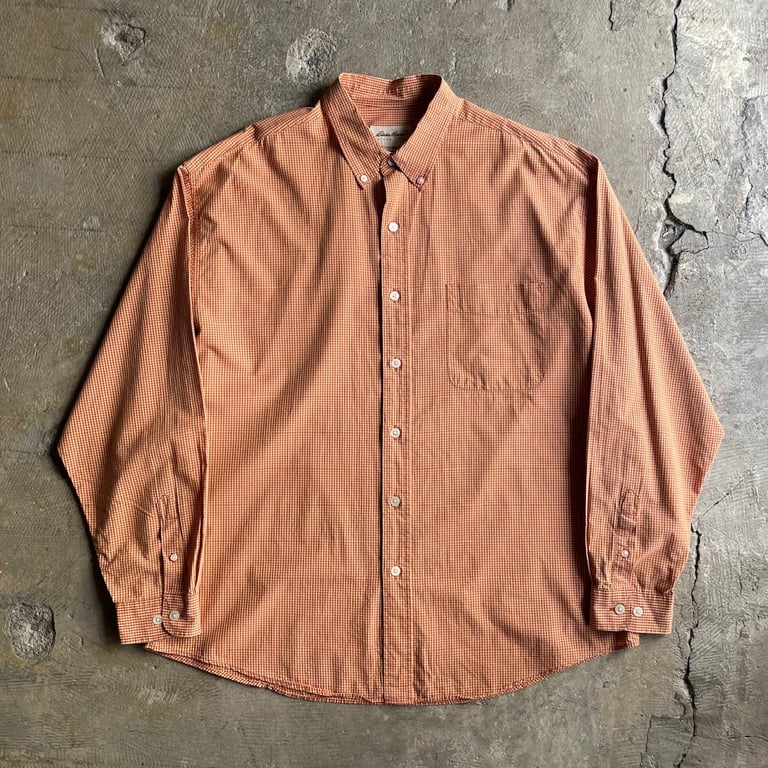 90s eddie bauer plaid L/S BD shirt｜エディーバウアー