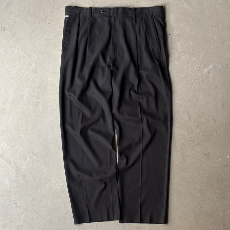 Tommy bahama silk×cotton 2tuck slacks “black” |