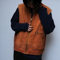 80s~ Pocket design faded corduroy vest