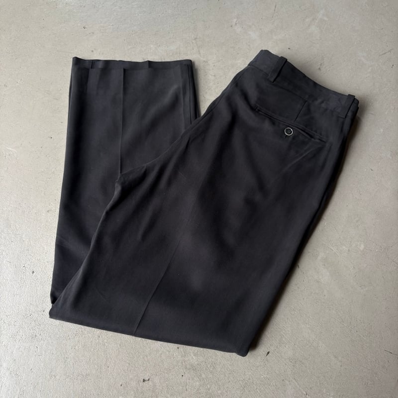 Tommy bahama silk×cotton 2tuck slacks “black” |