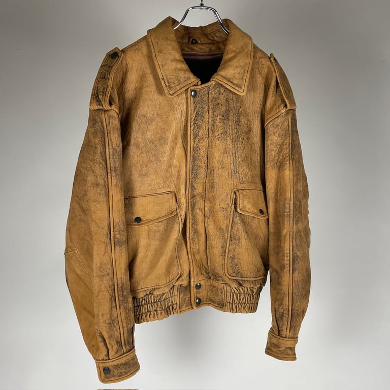 レザージャケット（Brown lamb leather jacket）