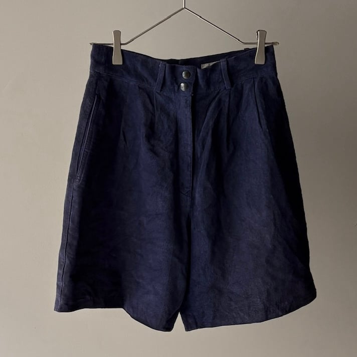 suède wide short pants