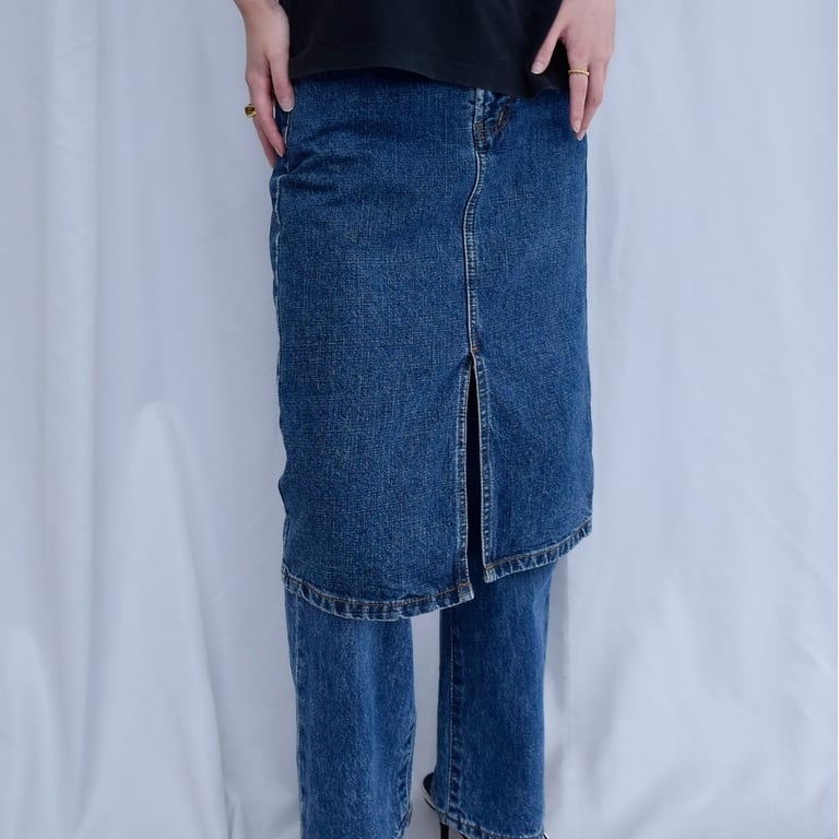 MOSSIMO front slit tight denim skirt
