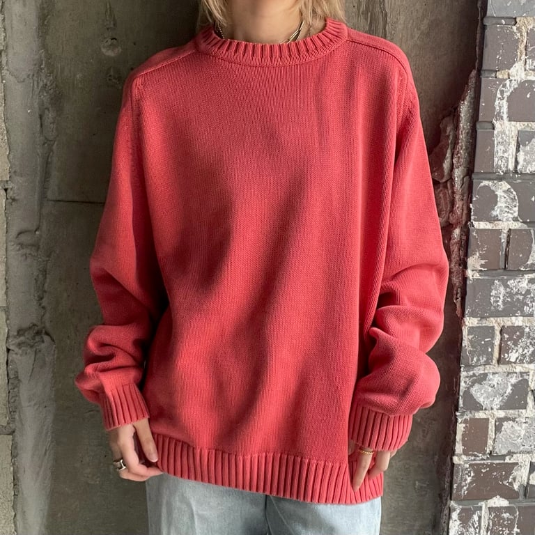 80's~ LAND'S END cotton knit sweater