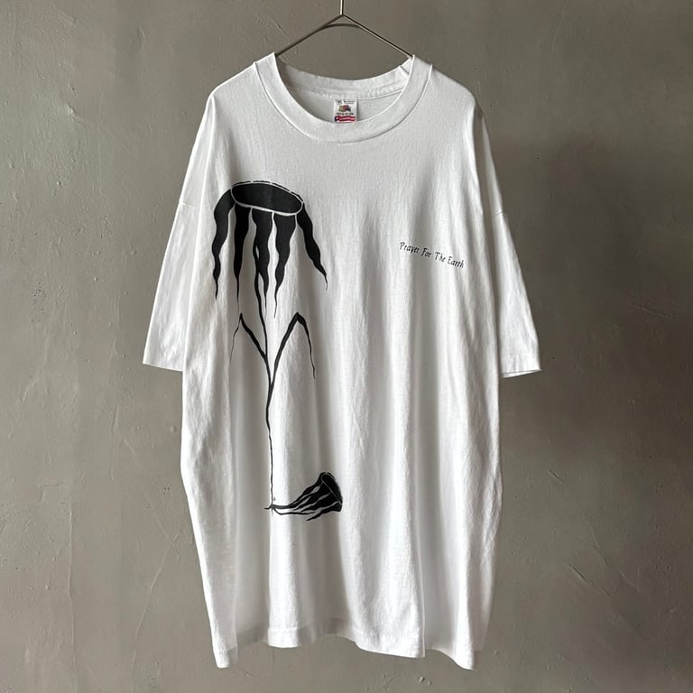 90s Prayer for the earth message print tee