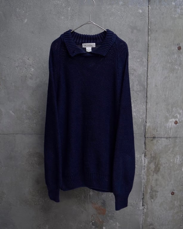 ~90’s GAP collar design ramie/cotton knit sweater