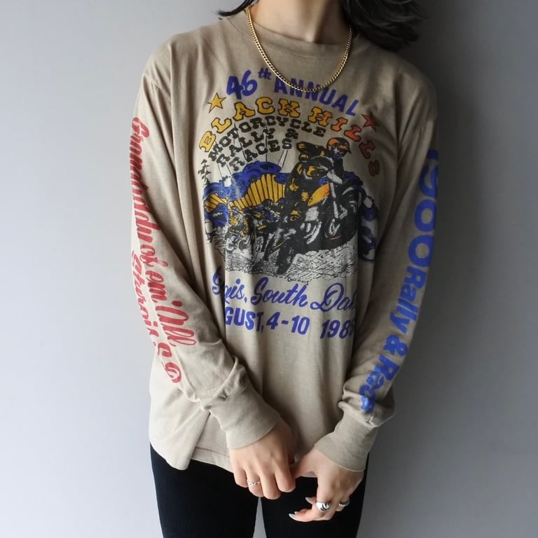 ロンT（print L/S tee made in USA）