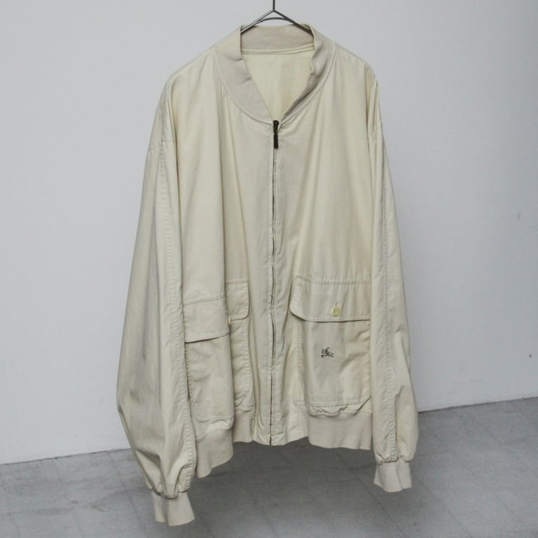 80s~ Burberrys cotton/resins zip up jacket